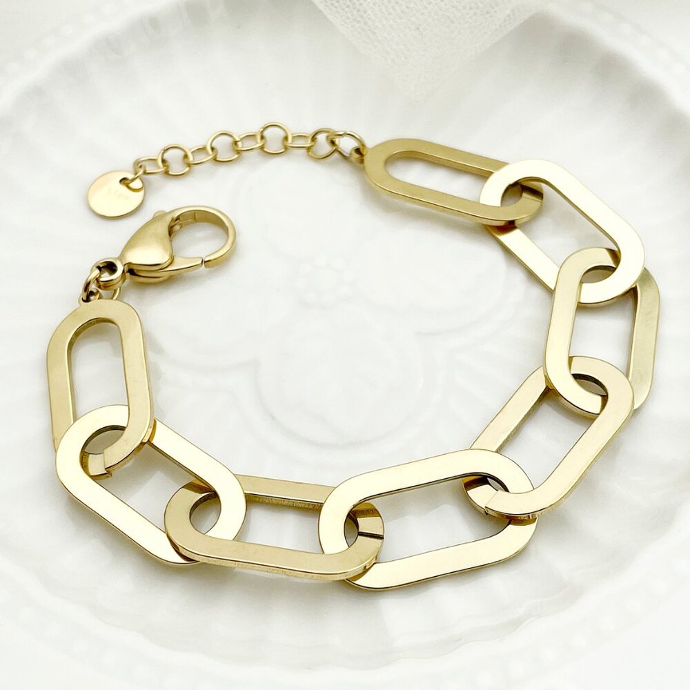 Linked Up SS 14K GP Bracelet